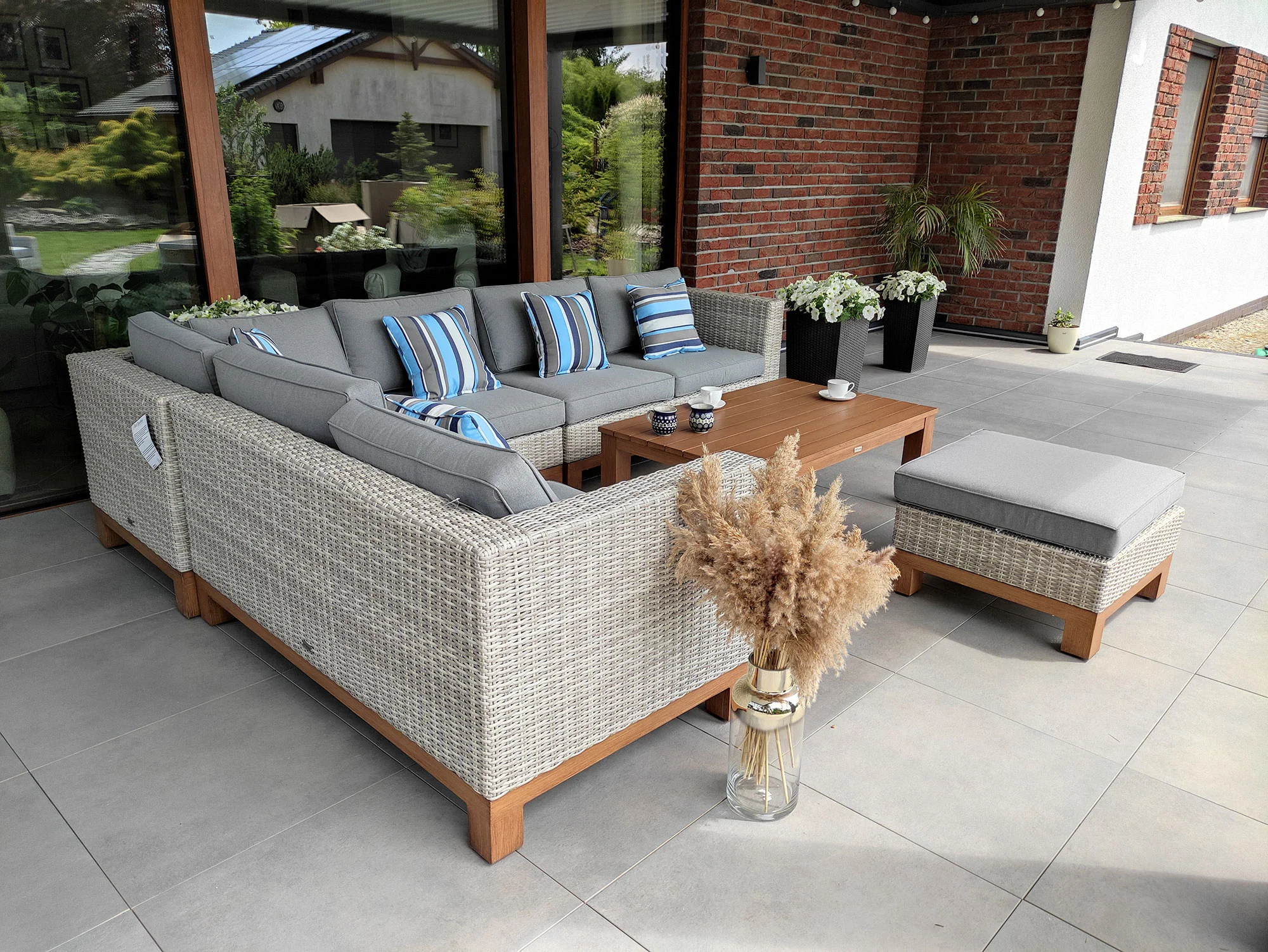 Narożnik ANCONA BIG — widok boczny z góry, układ modułowy 231×298 cm