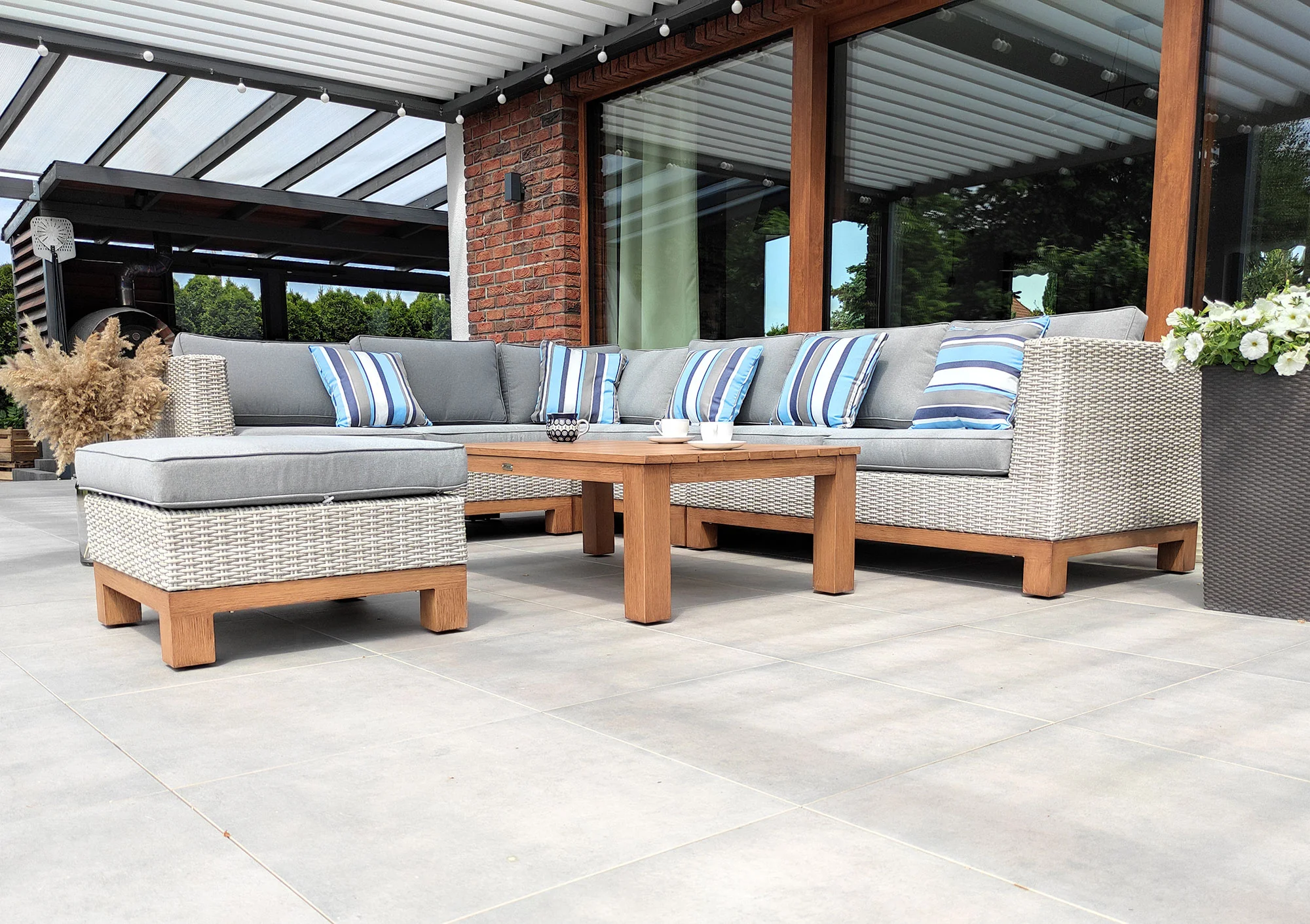 Stolik kawowy prostokątny 120×76 cm ze szkłem hartowanym — ANCONA BIG