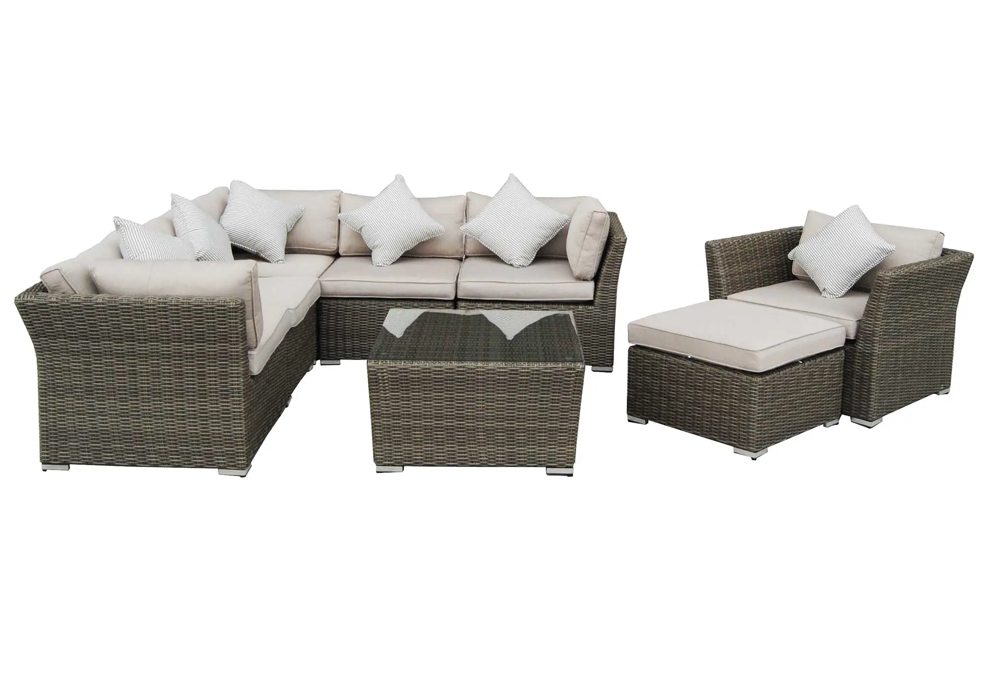 KRETA BIG brązowy mat — zestaw na białym tle