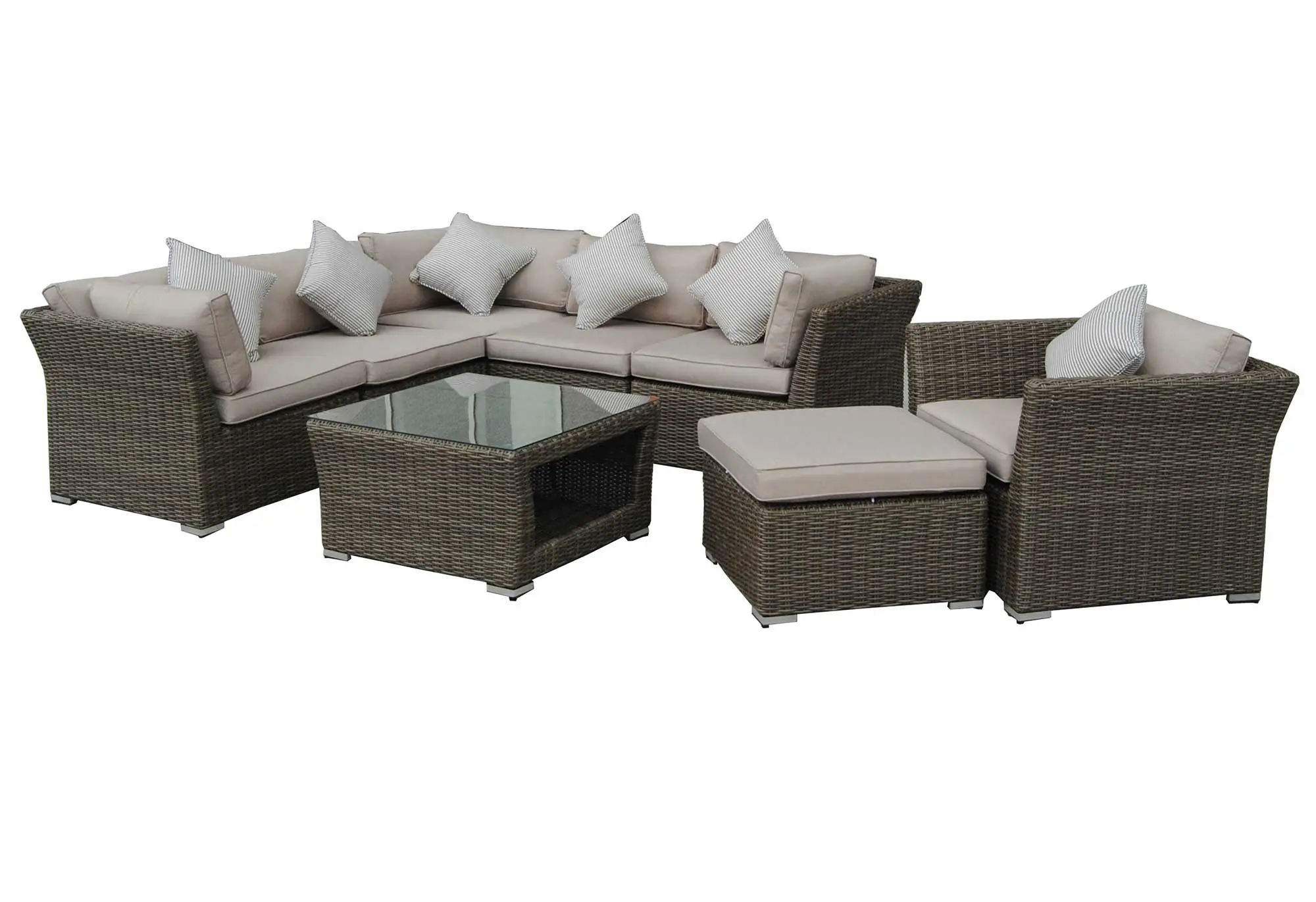 KRETA BIG brązowy mat — konfiguracja na białym tle