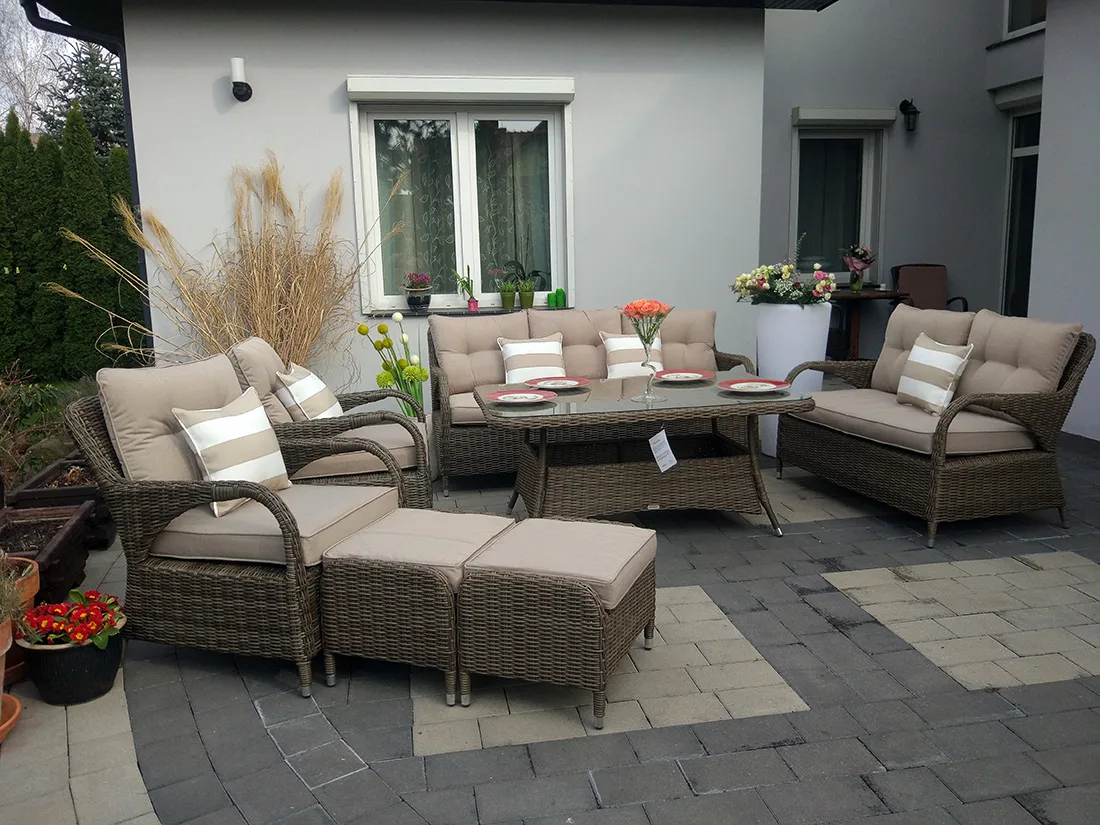 NEPTUN BIG brązowy mat — kompletny zestaw na tarasie