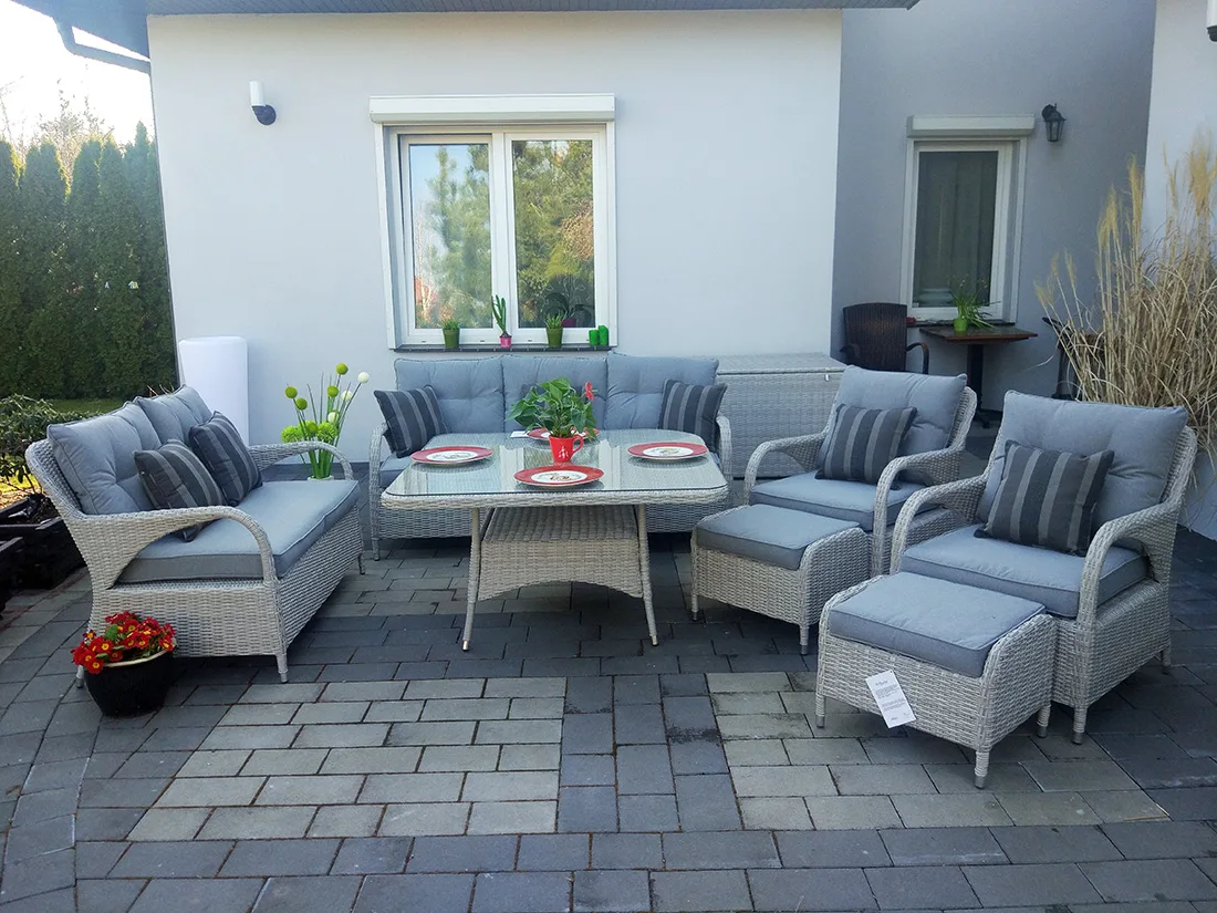 NEPTUN BIG jasno-szary — ujęcie boczne zestawu