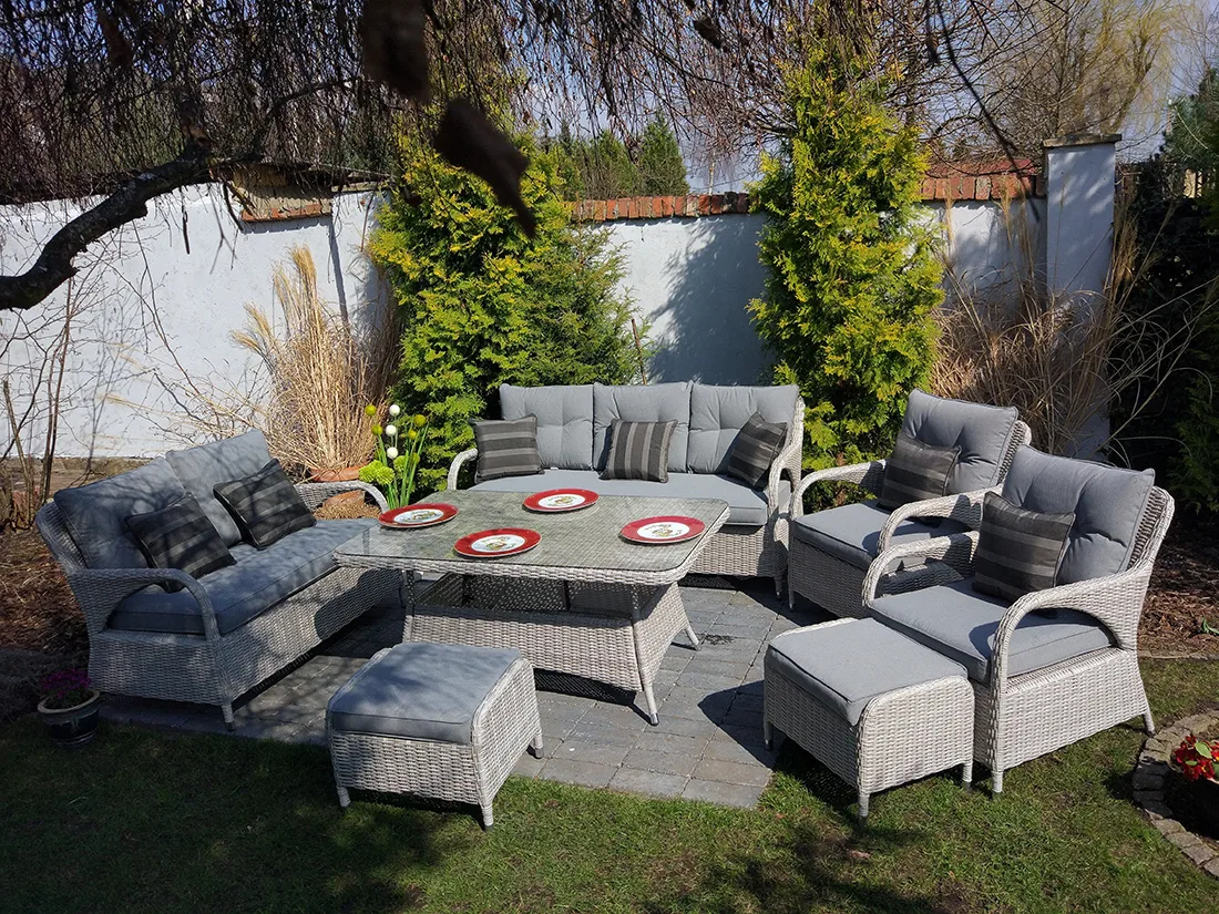 NEPTUN BIG jasno-szary — widok zestawu z daleka