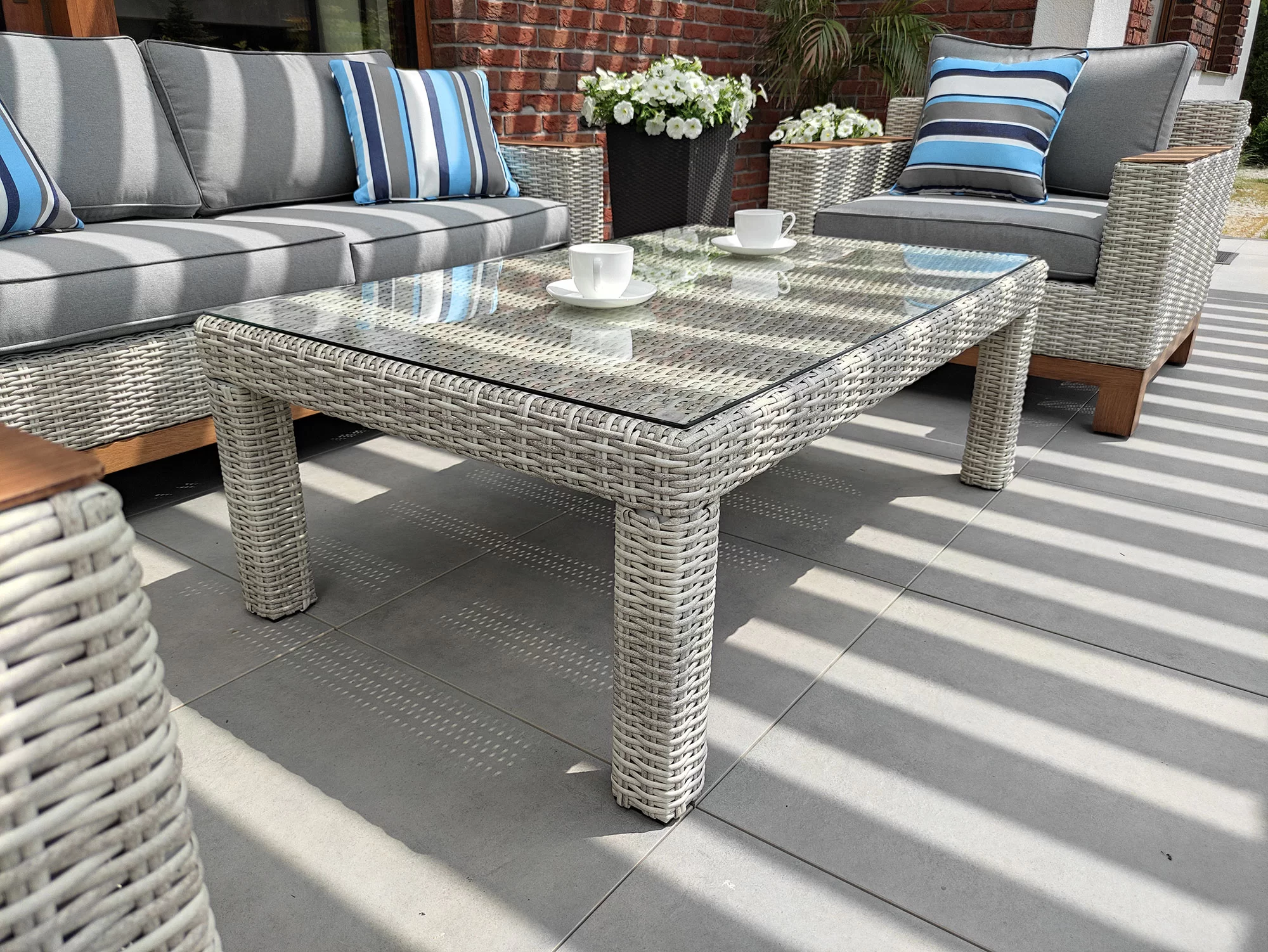 PALERMO BIG — stolik ze szklanym blatem, widok z góry