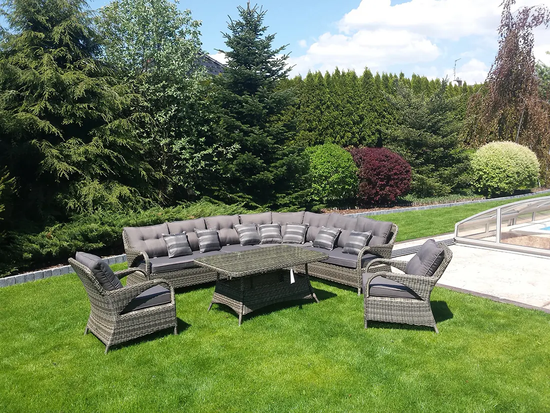 POSEJDON grafitowy — możliwość zamówienia z jednym, dwoma lub bez foteli