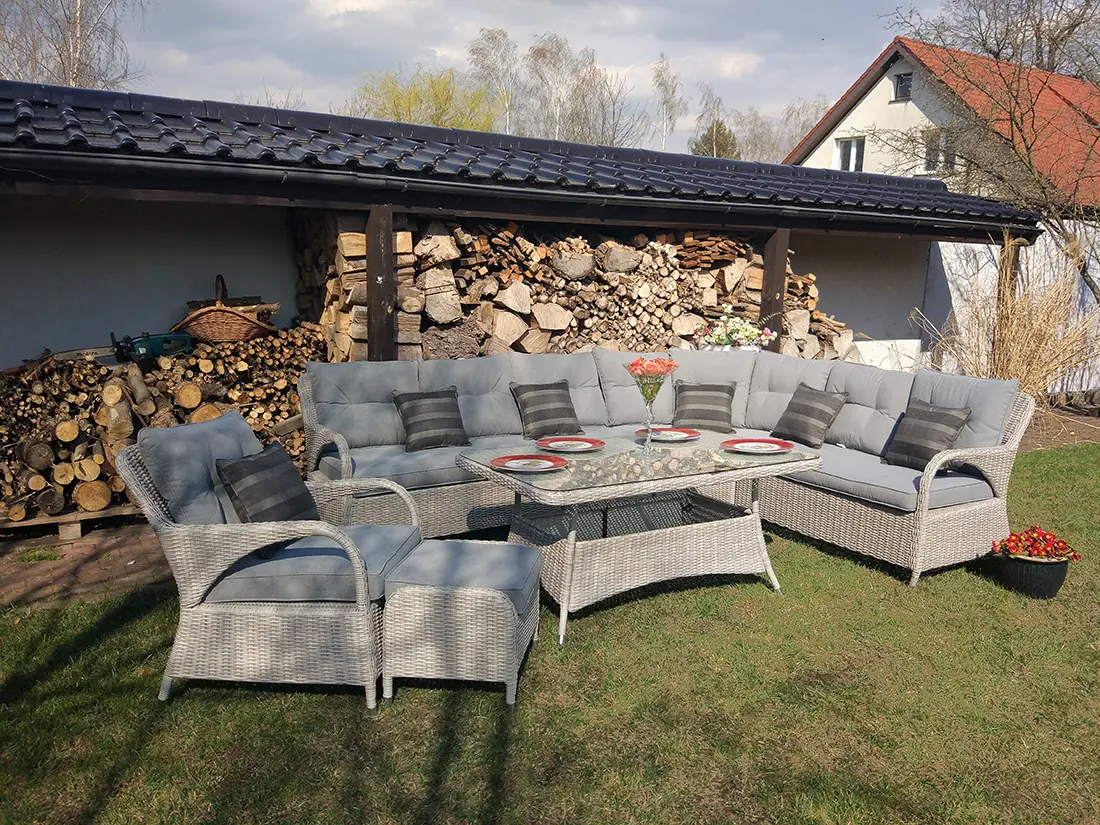 POSEJDON jasny szary — opcja dokupienia pufy z funkcją podnóżka