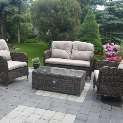 Komplet ogrodowy ARES - meble tarasowe rattanowe