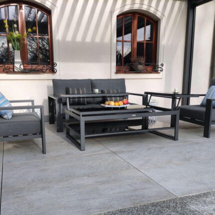 Meble ogrodowe aluminiowe RAGNAR MINI ze stolikiem rozkładanym jako opcja