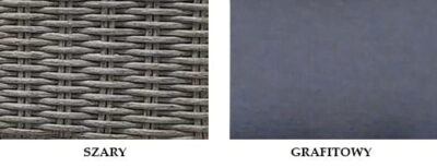 Meble ogrodowe technorattan kolor szary + poduszki grafitowe