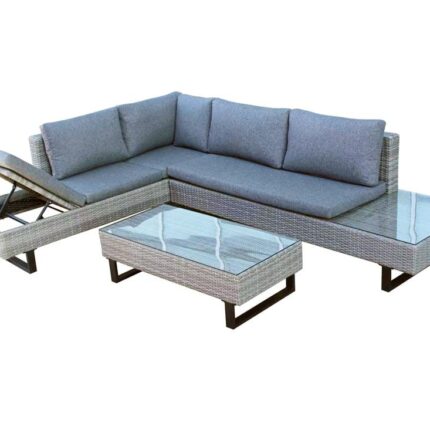 Narożnik Ogrodowy Leżanka z technorattanu PINETO