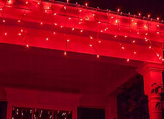 Lampki Choinkowe Sklep Internetowy - sople zewnętrzne LED czerwone