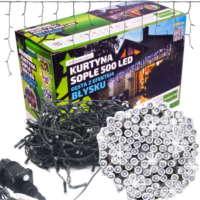 Gęste Sople LED Zewnętrzne białe zimne + Flash Gęste Sople LED Zewnętrzne białe zimne + Flash