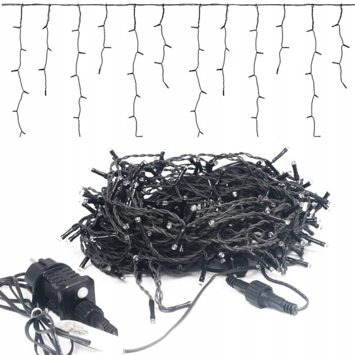 GĘSTE SOPLE LED ZEWNĘTRZNE BIAŁE FLASH 500 15M GNIAZDO I TIMER - obrazek 5