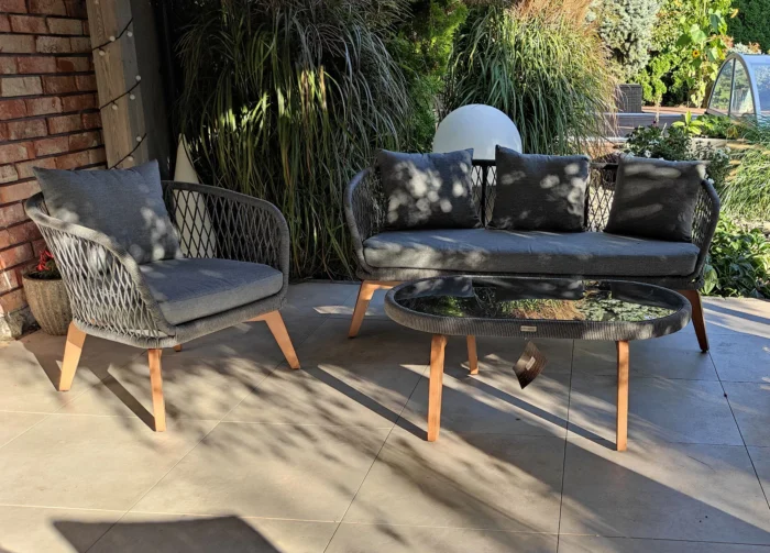 Piękne meble tarasowe / balkonowe marki BelGiardino - ażurowy zestaw VALENTINO